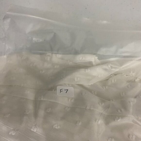 Express Rocky Barnes Maxi Dress Medium Coverup White Swiss Dots Button Front - Picture 9 of 9